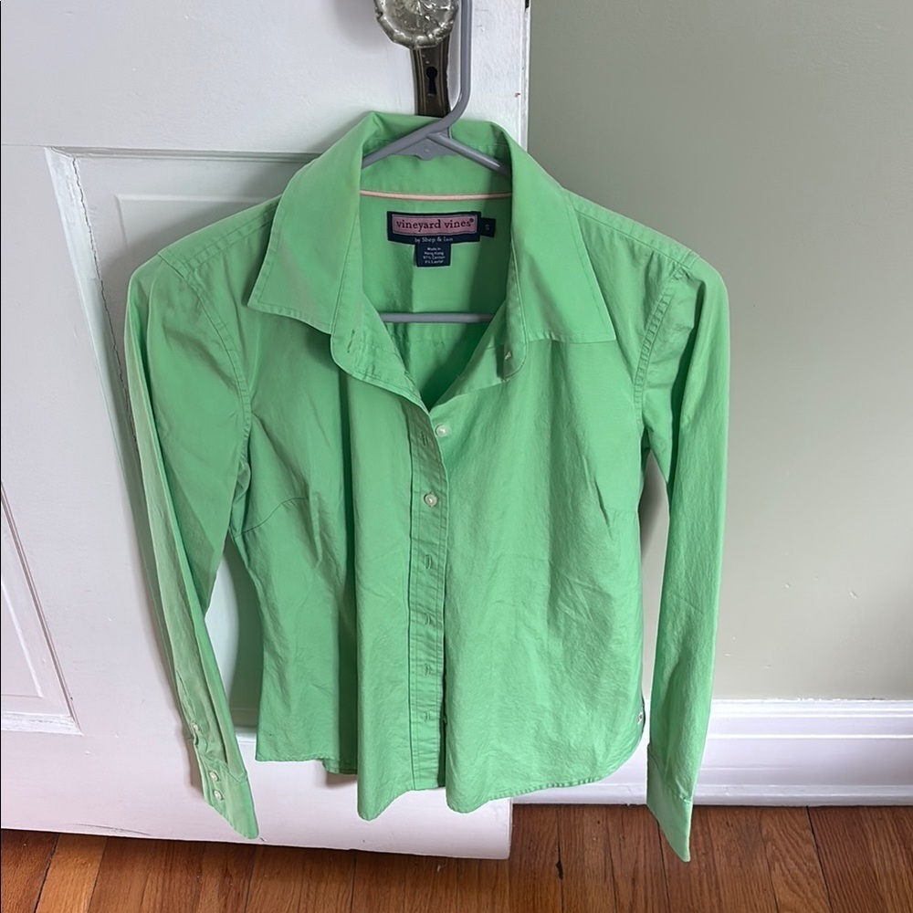 Vineyard Vines Green Button Down Shirt